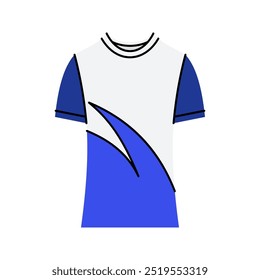 Ilustración de ropa deportiva para fútbol, baloncesto, pelota de hockey, voleibol, carreras, juegos.
