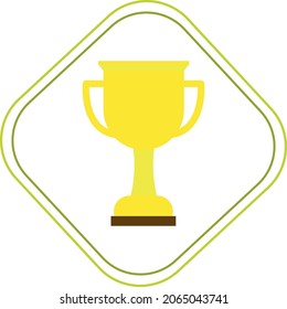 sports articles. cup or award. vector image white background.
