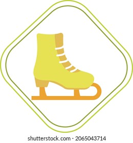 sports articles. ice skates. vector image white background.