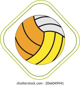 sports articles. volleyball ball. vector image white background.