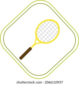 sports articles.tennis racket. vector image white background.