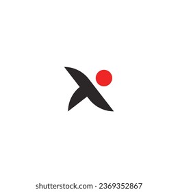 sports athlete logo in the shape of letter x