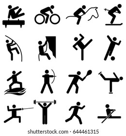 Sports and athletics icon set