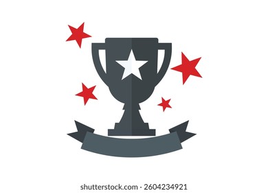 Sports Award Trophy Vector Icon, champion trophy vector, victory cup icon, sports award trophy icon, winner trophy