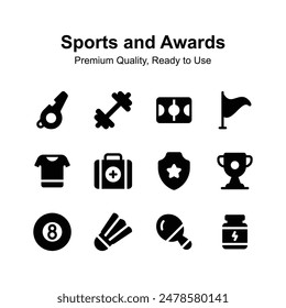 Sports and awards premium quality icons pixel perfect graphics