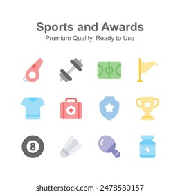 Sports and awards premium quality icons pixel perfect graphics