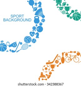 Sports background, concept. Vector abstract background, template for web design, mobile applications, press.