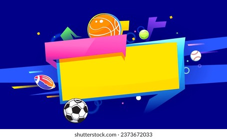 Sports background design with abstract modern template. Vector sport concept