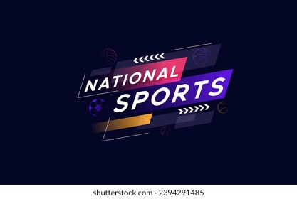 Sports background design with several colorful abstract ornaments that are interactive and synergistic. design with a national sports concept