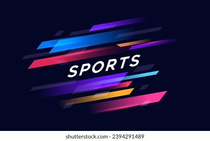 Sports background design with several colorful abstract ornaments that are interactive and synergistic. design with a national sports concept