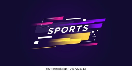 Sports background design with several colorful abstract ornaments that are interactive and synergistic. design with a national sports concept