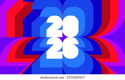 Sports Background for event, competition or cup. World Championship 2026. Design with geometric shapes for poster, layout, template. 