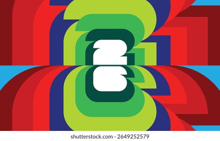 Sports background for event, tournament icon logo sign invitation or cup. Layout design template with geometric shapes. World Championship 2026 26