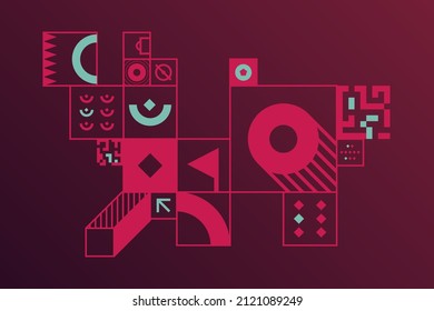 Sporthintergrund für Veranstaltungen, Turniere, Einladungen oder Becher. Layout-Design-Vorlage mit geometrischen Formen. Meisterschaft in Katar. Sporthintergrund Trend 2022.