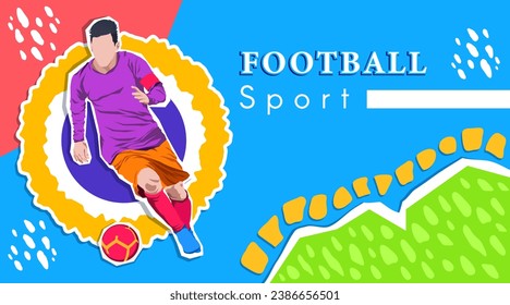 sports background vector design featuring football players. football sport concept design