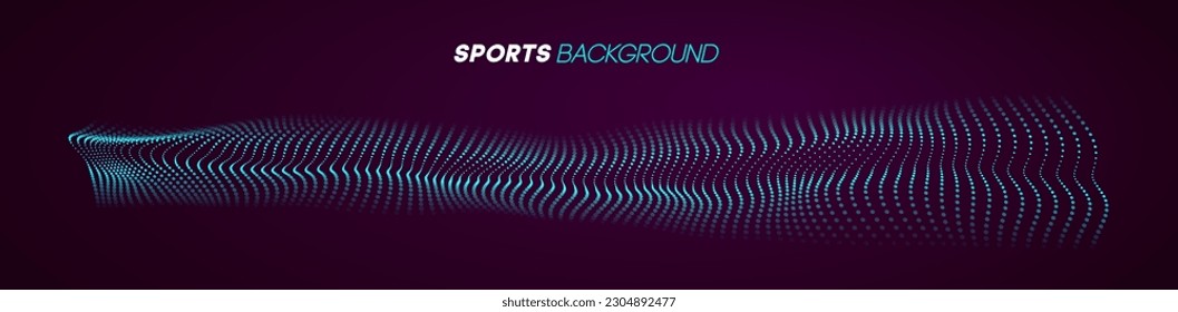 Vector de fondo deportivo. Fondo de tecnología de movimiento dinámico futurista. Deportes de equipo