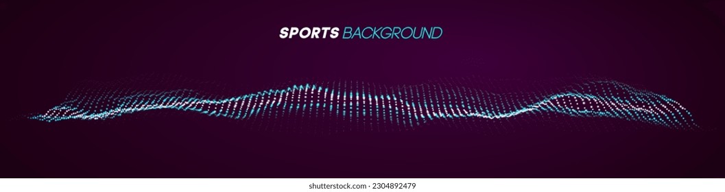 Sports background vector. Futuristic dynamic motion technology background. Team Sports