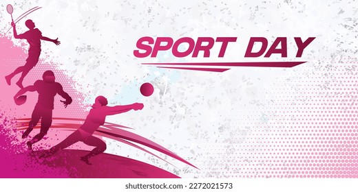 Sports Background Vector. International Sports Day Illustration, Graphic Design for the decoration of gift certificates, banners, and flyer