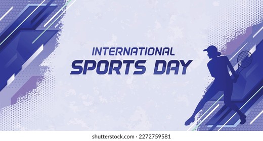 Sports Background Vector. International Sports Day Illustration, Graphic Design for the decoration of gift certificates, banners, and flyer