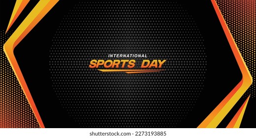 Sports Background Vector. International Sports Day Illustration, Graphic Design for the decoration of gift certificates, banners, and flyer