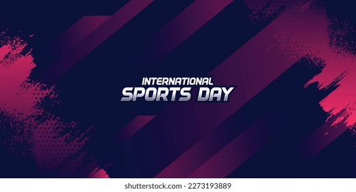 Sports Background Vector. International Sports Day Illustration, Graphic Design for the decoration of gift certificates, banners, and flyer