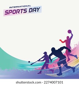 Sports Background Vector. International Sports Day Illustration, Graphic Design for the decoration of gift certificates, banners, and flyer