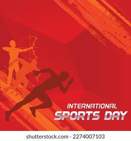 Sports Background Vector. International Sports Day Illustration, Graphic Design for the decoration of gift certificates, banners, and flyer