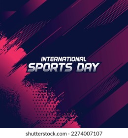 Sports Background Vector. International Sports Day Illustration, Graphic Design for the decoration of gift certificates, banners, and flyer