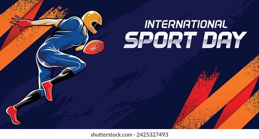 Sports Background Vector. International Sports Day Illustration. Graphic Design for the decoration of gift certificates, banners, and flyer