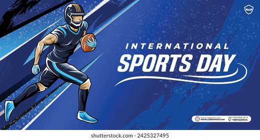 Sports Background Vector. International Sports Day Illustration. Graphic Design for the decoration of gift certificates, banners, and flyer