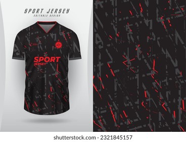 Sports backgrounds, jersey, soccer jerseys, running jerseys, racing jerseys, grunge patterns, black and red.