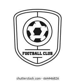 Sports badge graphic logo emblem design. Soccer logo template. Football logo. Sport logo for any football team on white