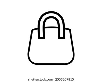 Ícone de saco de esportes isolado no fundo branco.Ícone de saco de compras - ícone de carrinho de compras, símbolos de pacotes em linha fina, contorno. web vetor icon.Containing saco de compras, bolsa, bolsa, saco de dinheiro e mochila