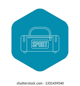 Sports bag icon. Outline illustration of sports bag vector icon for web