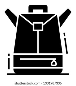Sports bag solid icon vector 