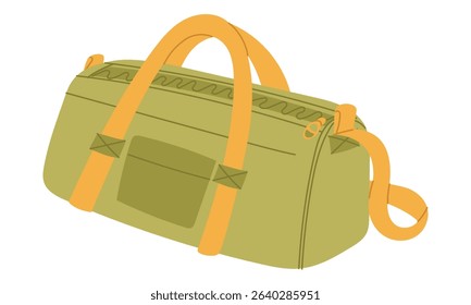 sports bag for things. Universal bright. The flat color illustration is suitable for medical websites, applications, posters about health, fitness, cardiology, disease prevention and cardiac activity