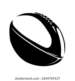 Sports ball, american football ball, isolated vector silhouette