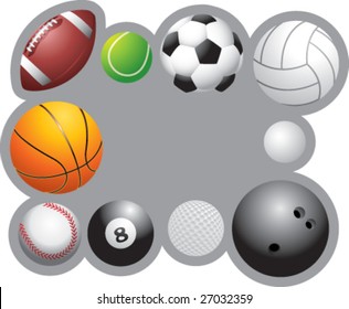 Sports ball frame