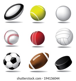 Sports ball icon collection