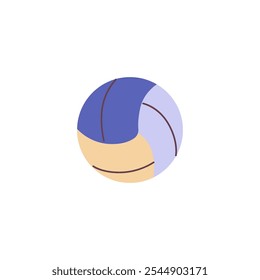 Sports ball icon. Kids toy for playing volleyball game. Flat vector illustration isolated on white background.