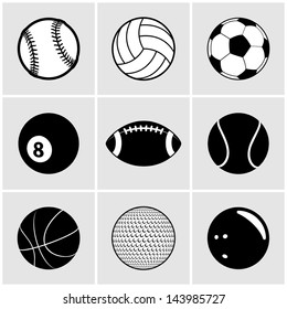 Sports Ball Icon Set