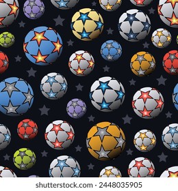 sports ball pattern on a dark background