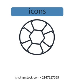 Sports Balls icons  symbol vector elements for infographic web