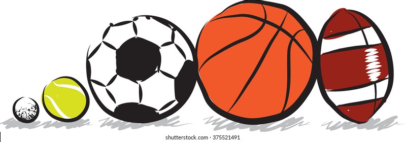 sports balls illustration
