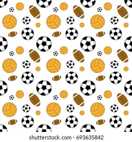 Espectáculo sin fisuras de las bolas deportivas. Fondo del vector 