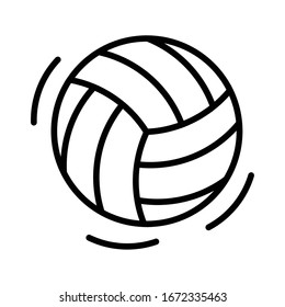 sports ball,Volleyball ball black icon vector illustration