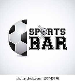 sports bar  design over gray background vector illustration  