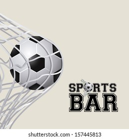 Sports Bar  Design Over Gray Background Vector Illustration  