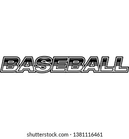 Sports Baseball Logotype Text Lettering Design Element