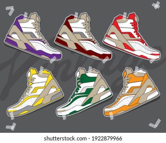 Sports basketball shoes design vector template